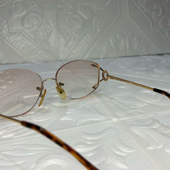 Christian Dior VINTAGE Gold Frame Reading Glasses Rose Gold Mirror - Picture 8 of 15